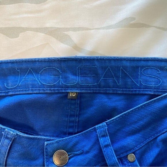 Jag Jeans Sapphire Blue Ankle Length 5 Pocket Low Rise  Size 10 - Picture 6 of 9